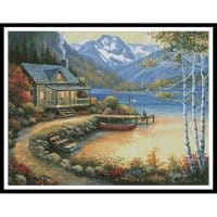 Artecy Cross Stitch Fishing at the Lake 10801 ARTL Cross Stitch Chart Hard Copy