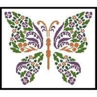 Artecy Cross Stitch Floral Butterfly 11553 JP Cross Stitch Chart Hard Copy