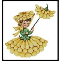 Artecy Cross Stitch Flower Girl 1 10952 Cross Stitch Chart Hard Copy