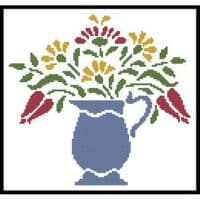 Artecy Cross Stitch Flower Pitcher 13113 JP Cross Stitch Chart Hard Copy