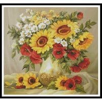 Artecy Cross Stitch Flowers of Summer 12405 ABG Cross Stitch Chart Hard Copy