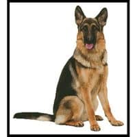 Artecy Cross Stitch German Shepherd Sitting 13637 Cross Stitch Chart Hard Copy