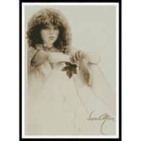 Artecy Cross Stitch Girl with Maple Leaf 11499 SM Cross Stitch Chart Hard Copy