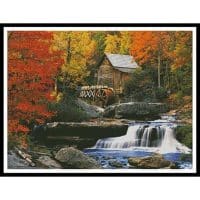 Artecy Cross Stitch Glade Creek Grist Mill Large 12741 Cross Stitch Chart Hard Copy