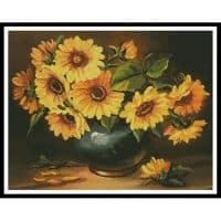 Artecy Cross Stitch Golden Petals 12720 ABG Cross Stitch Chart Hard Copy