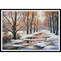 Artecy Cross Stitch Golden Winter Pastel 12185 ABG Cross Stitch Chart Hard Copy