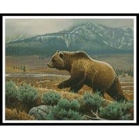 Artecy Cross Stitch Grizzly Crop 13551 JQ Cross Stitch Chart Hard Copy