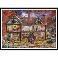 Artecy Cross Stitch Halloween House Painting Large 14152 MGL Cross Stitch Chart Hard Copy