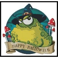 Artecy Cross Stitch Halloween Toad 12908 Cross Stitch Chart Hard Copy