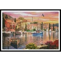 Artecy Cross Stitch Harbour Sunset 11349 MGL Cross Stitch Chart Hard Copy