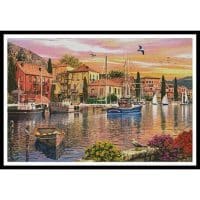 Artecy Cross Stitch Harbour Sunset Large 13163 MGL Cross Stitch Chart Hard Copy