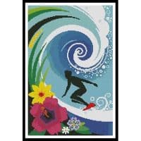 Artecy Cross Stitch Hawaiian Surfer 10571 Cross Stitch Chart Hard Copy
