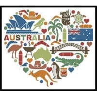 Artecy Cross Stitch Heart of Australia 14276 FS Cross Stitch Chart Hard Copy