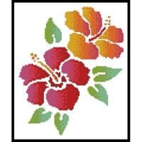 Artecy Cross Stitch Hibiscus 11793 JP Cross Stitch Chart Hard Copy