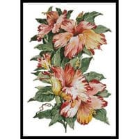 Artecy Cross Stitch Hibiscus 2 10315 PFLD Cross Stitch Chart Hard Copy