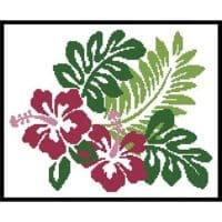 Artecy Cross Stitch Hibiscus Flowers 12268 Cross Stitch Chart Hard Copy