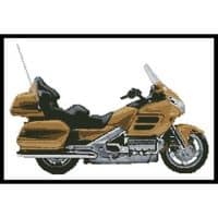 Artecy Cross Stitch Honda Goldwing Tan Motorcycle 13141 Cross Stitch Chart Hard Copy