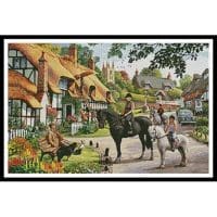 Artecy Cross Stitch Horseriders in the Village 12251 MGL Cross Stitch Chart Hard Copy