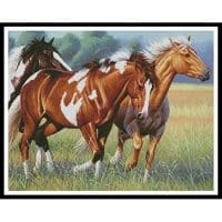 Artecy Cross Stitch Horses Running 13155 JQ Cross Stitch Chart Hard Copy