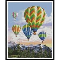 Artecy Cross Stitch Hot Air Balloons 2 11323 PFLD Cross Stitch Chart Hard Copy