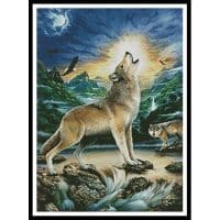 Artecy Cross Stitch Howling Wolf 12012 INT Cross Stitch Chart Hard Copy