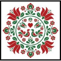 Artecy Cross Stitch Hungarian Folk Art Design 13430 Cross Stitch Chart Hard Copy