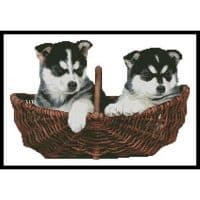 Artecy Cross Stitch Husky Puppies 10251 Cross Stitch Chart Hard Copy