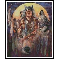 Artecy Cross Stitch Invoking the Wolf Spirit 11557 PFLD Cross Stitch Chart Hard Copy
