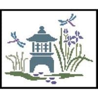 Artecy Cross Stitch Iris and Lantern 12555 JP Cross Stitch Chart Hard Copy