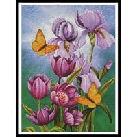 Artecy Cross Stitch Irises and Tulips 10731 PFLD Cross Stitch Chart Hard Copy
