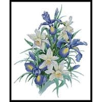 Artecy Cross Stitch Irises Painting 12200 ARTL Cross Stitch Chart Hard Copy
