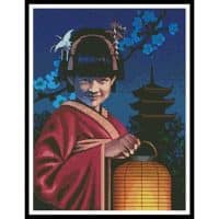 Artecy Cross Stitch Japanese Girl 11121 Cross Stitch Chart Hard Copy