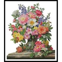 Artecy Cross Stitch June Flowers No background 13542 Cross Stitch Chart Hard Copy