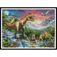 Artecy Cross Stitch Jurassic Landscape 12437 MGL Cross Stitch Chart Hard Copy