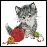 Artecy Cross Stitch Kitten Playing with Wool 11860 LF Cross Stitch Chart Hard Copy