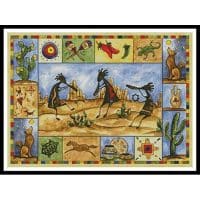 Artecy Cross Stitch Kokopelli Sampler 11328 PFLD Cross Stitch Chart Hard Copy
