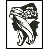 Artecy Cross Stitch Lady Silhouette 10135 Cross Stitch Chart Hard Copy