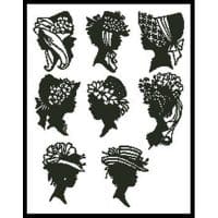 Artecy Cross Stitch Lady Silhouettes Mini 10884 Cross Stitch Chart Hard Copy