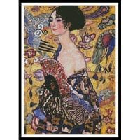 Artecy Cross Stitch Lady with Fan 10655 Cross Stitch Chart Hard Copy