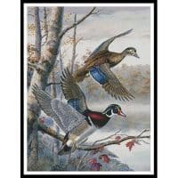 Artecy Cross Stitch Lakeside Wood Ducks 12256 RM Cross Stitch Chart Hard Copy
