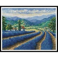 Artecy Cross Stitch Lavender Field 10613 FM Cross Stitch Chart Hard Copy