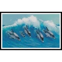 Artecy Cross Stitch Leaping Dolphins 11396 MGL Cross Stitch Chart Hard Copy