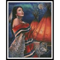 Artecy Cross Stitch Legend of the Wolf Maiden 10602 PFLD Cross Stitch Chart Hard Copy