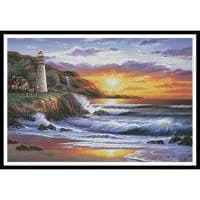 Artecy Cross Stitch Lighthouse at Sunset 10986 INT Cross Stitch Chart Hard Copy