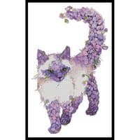 Artecy Cross Stitch Lilac Cat 11725 LF Cross Stitch Chart Hard Copy