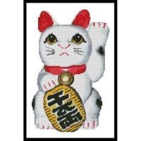 Artecy Cross Stitch Lucky Cat Left 13403 Cross Stitch Chart Hard Copy