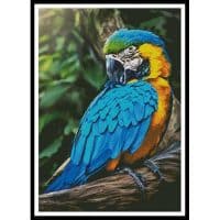Artecy Cross Stitch Macaw Profile 13974 Cross Stitch Chart Hard Copy