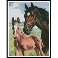 Artecy Cross Stitch Mare and Foal 10054 Cross Stitch Chart Hard Copy