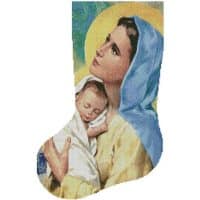 Artecy Cross Stitch Mary and Baby Jesus Stocking Left 14281 Cross Stitch Chart Hard Copy