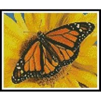 Artecy Cross Stitch Monarch Sunflower Mini 11456 Cross Stitch Chart Hard Copy
